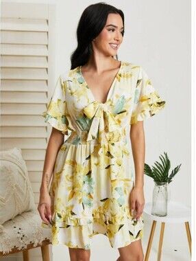Hailey & Co Tea Party Floral Dress Sz L